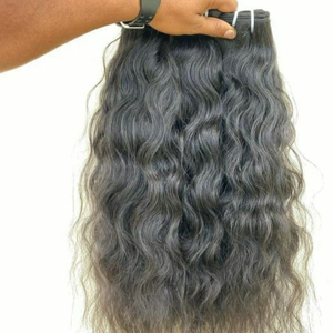 Extensions de cheveux humains indiens vierges Remy ondulés naturels non traités, cheveux noirs pour femmes, marque SV3, double trame machine - Product Image 3
