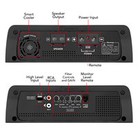 Amplifier Monoblock 2 Saluran Taramps Bass 1200 2 Ohm Kelas D 1200 Watt RMS Full Range Input RCA/High Level Built-in DSP Mobil