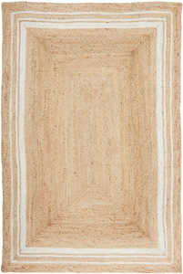 Alfombra rectangular Reversible moderna tejida a mano, alfombra trenzada de yute ecológica, Beige, tamaño personalizado, hogar, dormitorio, sala de estar - Product Image 3