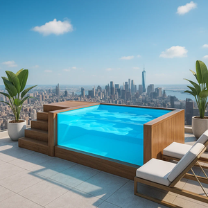 Piscine rectangulaire hors-sol en fibre de verre JST Space GXP de 10 mm d'épaisseur, résistante aux UV, durable, facile à installer, écologique, pour la famille et les enfants - Product Image 2