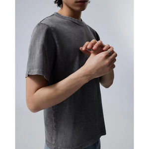 เสื้อยืดคอตตอนแท้ 100% สำหรับผู้ชาย น้ำหนัก 230 กรัม แบบโอเวอร์ไซส์ รับผลิตเสื้อผ้ากลุ่ม พิมพ์ลายได้ สีขาว สีดำ ดีไซน์เรียบง่าย ขายส่ง - Product Image 3