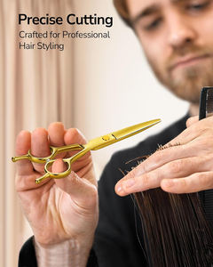 กรรไกรตัดผมมืออาชีพสแตนเลสตรงสำหรับคนถนัดขวา 6.5 นิ้ว - Product Image 4