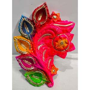 Mukherjee Artisanat Traditionnel Fait à la Main en Terre Cuite Diya Décorations Murales Festives Accent - Product Image 3