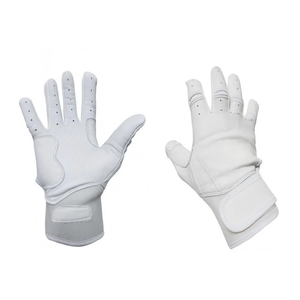 Guantes de bateo de béisbol de softbol ligeros profesionales personalizados fuerte Cierre de muñeca Control de sudor diseño transpirable blanco - Product Image 1