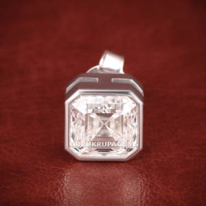 Fine Jewelry Bezel Setting DEF Color Asscher Cut Top Quality Lab grown Diamond 925 Silver Stud Earring Wholesale - Product Image 1