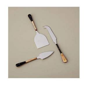 Juego de queso dorado de acero inoxidable con mango de resina para el hogar y accesorios de cocina Juego de queso plateado para el hogar - Product Image 4