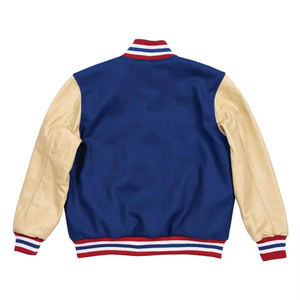 Chaqueta de invierno de calle alta unisex, lana de alta calidad, cuello levantado personalizado, largo, béisbol, diseño de retazos, para hombres y mujeres - Product Image 3