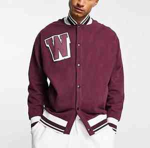 Custom Logo Wool Chenille Embroidery <b>Men's</b> Vintage winter <b>jacket</b> for <b>men</b> Winter <b>Work</b> Blank Leather Sleeve Baseball Letterman - Product Image 2