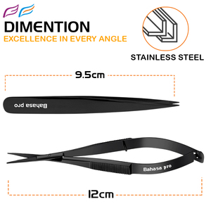 Mới Đến Slanted Lông Mày Nhíp Thép Không Gỉ Chỉ Nhíp Công Cụ Giá Rẻ Giá Mùa Xuân Kéo Với Logo Bởi Bahasa Pro - Product Image 6