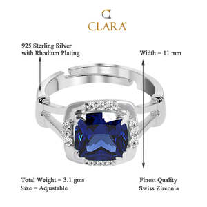 Anillos de Plata de Ley 925 de Primera Calidad para Mujer, Corte Cojín, Diamantes Geométricos, Anillos de Compromiso con Baño de Platino y Rodio - Product Image 5