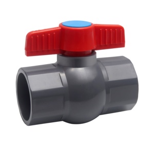 Válvula de bola manual compacta 1/2 \ "4 \" UPVC para suministro directo de agua de fábrica OEM personalizable - Product Image 4