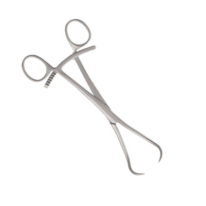 Pinzas de reducción ósea de alta calidad de 5.5 pulgadas con acabado Dall, instrumentos quirúrgicos ortopédicos curvos con trinquete de acero inoxidable. - Product Image 3