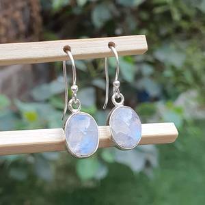 ต่างหูแบบกลมทำด้วยมือทำด้วยมือทำจากเงิน925ต่างหูห้อยอัญมณีสีรุ้งเครื่องประดับเพชรต่างหูสำหรับงานแต่งงานของขวัญสำหรับเธอ - Product Image 4