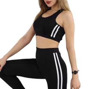 Stylish Custom logo Custom Design Seamless Gym Wear Workout Clothing Crop Top Product Durable Yoga <b>Set</b> - Product Image 1