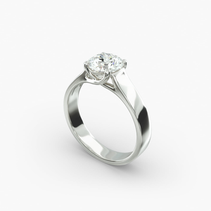 Forever Glow anillo de bodas de compromiso de lujo 925 Plata corte redondo Moissanite diamante solitario chapado en oro joyería regalo para mujeres - Product Image 4