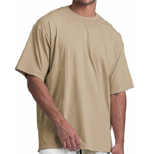 T-shirt surdimensionné en coton de haute qualité pour hommes, respirant, de couleur unie et vierge avec motif imprimé. - Product Image 3