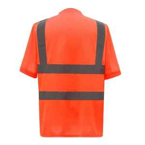 Hi Vis Camisetas de manga corta de seguridad reflectante de alta visibilidad Camiseta 2025 Ropa DE TRABAJO Camiseta de seguridad de manga corta de alta visibilidad - Product Image 3