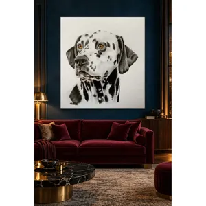 Impression sur toile de dessin d'un Dalmatien Fida aux yeux ambre - Product Image 1