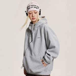 Sudadera con capucha estampada de algodón pesado Fabricantes Hombro caído Tela de rizo Estampado abstracto Sudadera informal para todas las estaciones Lavado con ácido - Product Image 5