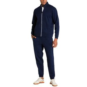 Ensemble de survêtement pour homme de taille européenne, patchwork, sur mesure, rouge-gris, vêtements de sport, sweat-shirts, pantalons, costumes décontractés, survêtements - Product Image 3