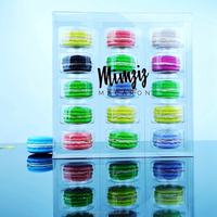 Boîte à macarons en plastique R-PET transparente personnalisée, boîte à blister pour le stockage de chocolats, de bonbons et de biscuits