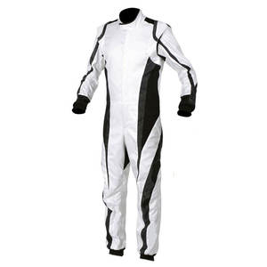 Traje de carreras de Kart ignífugo transpirable de talla grande a prueba de viento de Color sólido liso Simple/traje de karting Unisex adulto - Product Image 4