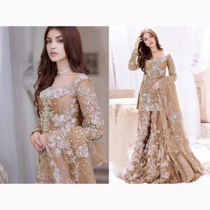Prix de gros A-ligne Boho Pakistanaise Coton Robes Longue Viscose Lin Robe pour les Femmes à vendre - Product Image 4
