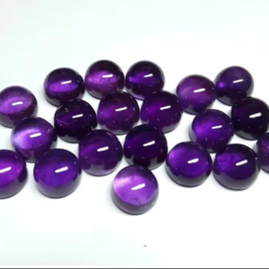 Amazing Amethyst Cabochon Gemstone Lot Well Poli African Amethyst Cabochon Round Shape Amethyst For Jewelry - Product Image 1