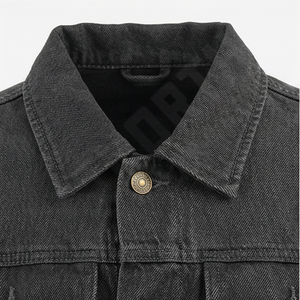 Veste en jean réversible pour homme, style universitaire, col montant, design hiver, personnalisable, style urbain – Grande Vente - Product Image 4