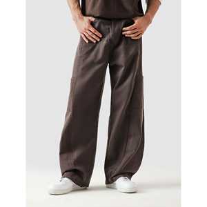 Pantalon cargo utilitaire V1 marron mocha 100 % toile de coton, coupe ample, tactique, pour l'extérieur, avec fermetures éclair et plis, devant plat, taille XL - Product Image 2