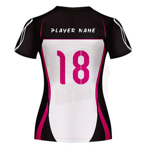 Uniformes de volley-ball unisexes sur mesure, imprimés, 100% polyester, ensembles pour adultes, service OEM - Product Image 2