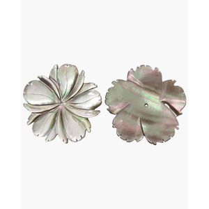 Componente de Joyería con Diseño de Flor en Negro MOP 010 - Product Image 1