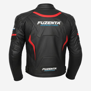 Blouson en cuir de moto professionnel Logo personnalisé Protection dorsale Résistance aux chocs Blousons de course en cuir de moto réglables - Product Image 3