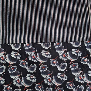 Tela de brocado superior inferior, crepé bordado ligero en negro, elegante tejido de urdimbre liso, Material transpirable ecológico - Product Image 1