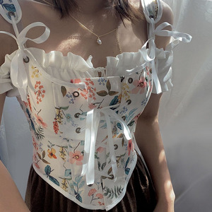 Corsé de Satén para Mujer, Estilo Nuevo, Hecho a Medida, Disponible con Talla Personalizada, Corsé de Satén en Color de Contraste, al Mejor Precio - Product Image 1