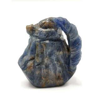 Miniature sculpture de tête de Shiva en saphir bleu - Lord Shivshankar en cristaux et pierres précieuses Reiki/Chakra/Thérapie - 1,3 pouce et - Product Image 4