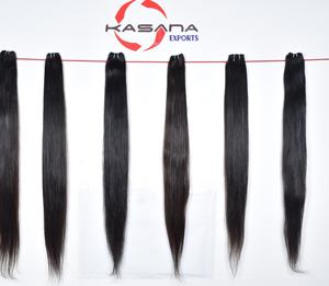 Machine Double Trame Non Transformé Fabrique Faisceau Temple Indien Couleur Naturelle Femmes Noires Vague Profonde Extensions de Cheveux Humains - Product Image 4