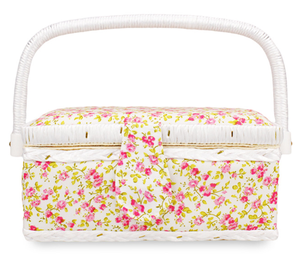 Handcraft <strong>Sewing</strong> <strong>Basket</strong> Household Floral Pattern Storage <strong>Sewing</strong> <strong>Basket</strong> - Product Image 2