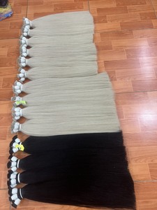 ลดราคาครั้งใหญ่ติดทนนานสำหรับผมต่อผมสีบลอนด์สีน้ำตาลเข้มแบบไล่เฉดสีผมยาวสองชั้นพร้อมผมเวียดนามเรียบหรู - Product Image 4