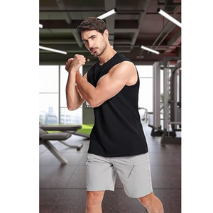 Débardeur Gym Fitness de haute qualité parfait pour les vêtements sans manches à col rond pour hommes et femmes pour la course à pied-en vrac - Product Image 4