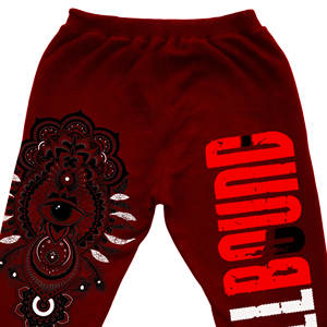 Pantalon de survêtement en coton de qualité supérieure Design personnalisé Pantalon pour homme imprimé vintage Pantalon rouge de luxe pour homme lavé à l'acide - Product Image 5