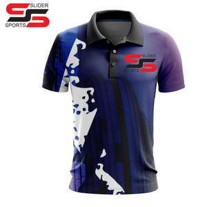 Nouveau populaire maille confortable et respirant séchage rapide hommes Polo personnalisé sublimé multicolore Polo T-Shirt pour hommes - Product Image 6