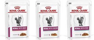 Royal Canin Feline Renal Mix de atún, pollo, comida para gatos cada uno 85g de carne (paquete de 18) - Product Image 6
