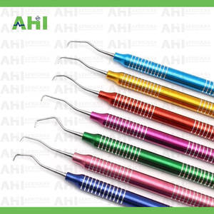 Juego de Curetas Dentales Gracey con Mango Hueco, 7 Piezas Multicolores, Escalador Quirúrgico Manual de Alta Calidad para Obturaciones Dentales de Composite - Product Image 3