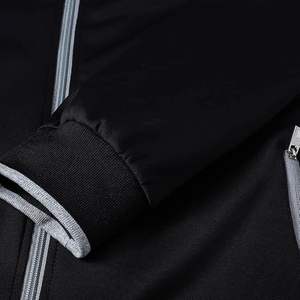 Nueva llegada 2025 poliéster manga larga con cremallera pantalones con capucha conjunto de 2 piezas traje de jogging 100% trajes de chándal para hombres - Product Image 3