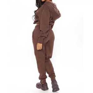 Conjunto Deportivo de Felpa con Cremallera y Diseño Moderno para Mujer, Conjunto Deportivo Estampado de Alta Calidad para Damas - Product Image 2