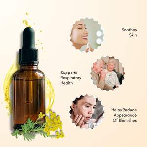 Achetez de l'huile essentielle de Tanaisie bleue pure à 100% avec de l'huile d'arbre à thé pour diffuseur de parfum, produits naturels de qualité supérieure MA - Product Image 2