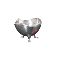 Vente chaude Durable Double Tone Salade Fruits Chocolat Noix Servir En Aluminium En Métal Plat Bol Moderne Tous Les Jours Cuisine Fête De Mariage