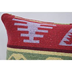 Almohada roja de lana bohemia de lujo, cojín tejido geométrico Vintage de 12x24 pulgadas para sofá, uso doméstico, tela de estilo navideño - Product Image 2