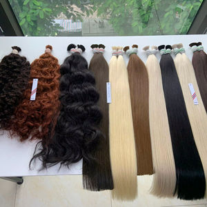 Extensions de cheveux vietnamiennes en vrac au prix de gros Double noyade 100 grammes Couleurs foncées 12 pouces - Product Image 1